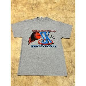 Vintage 2002 SIU Shootout Gray Medium T-Shirt Fruit of the Loom